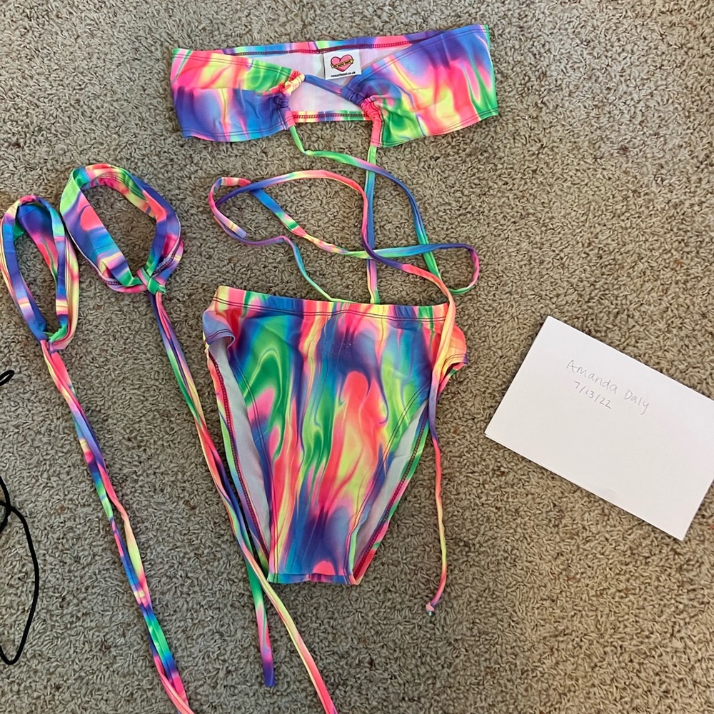 Nosuchsoul colorful rave set with matching leg wraps - Picture 3 of 3